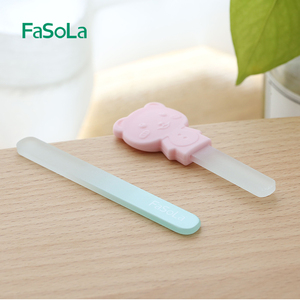 日本FaSoLa玻璃指甲锉刀抛光打磨条婴儿指甲细锉条磨甲美甲工具
