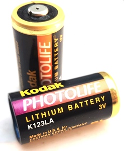 美国产简装KODAK柯达CR123A/K123AL锂电池3V/测距仪/夜视仪电池