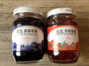 丘比果酱170g 蓝莓酱/草莓酱 涂抹面包早餐酱 奶茶店用水果酱果肉