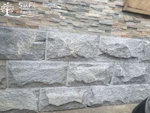 天然花岗岩黄麻白麻蘑菇石文化石别墅加厚大块干挂欧式围墙外墙砖