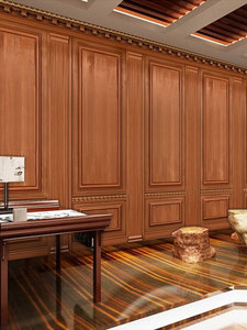 3d立体仿真木纹护墙板壁布民宿酒店中式古典原木色条纹复古壁纸