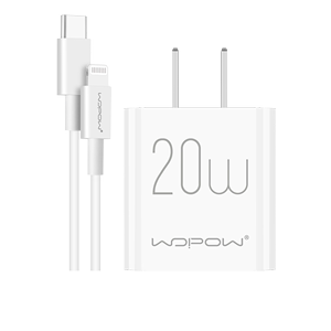 沃品 PD20W快充套装C口Q33Pro手机数据线+充电器适用于苹果快充