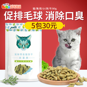 怡亲 猫薄荷鱼形饼干香酥松脆猫咪小饼干磨牙洁齿清新口气零食80g