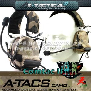 Z.Tac Comtac-II/C2拾音电子降噪战术耳机4代芯片A-TACS废墟迷彩