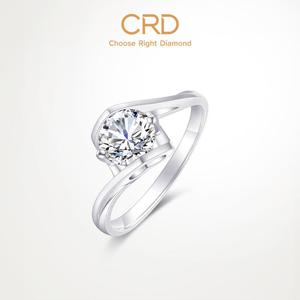 CRD克徕帝钻戒一克拉钻石戒指女婚戒50分求婚1克拉结婚30分订婚
