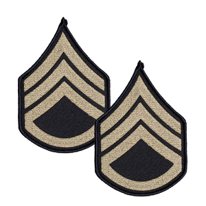 复刻米国WWII二战上士SSG军衔臂章M43风衣臂章军迷刺绣徽章肩章