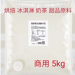 兰格格 雪原蒙古族酸奶 原味5kg大包装商用 水果捞甜品奶茶冷饮店