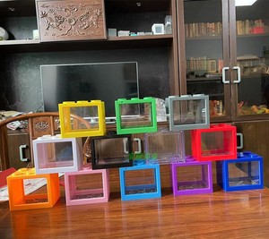塑料积木盒 存钱盒 塑料盒 透明盒 储蓄罐 创意透明盒 积木鱼缸