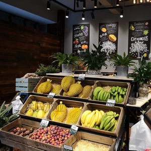 果蔬架水果店展示架百果园超市生鲜货架水果架蔬菜货架加厚斜放