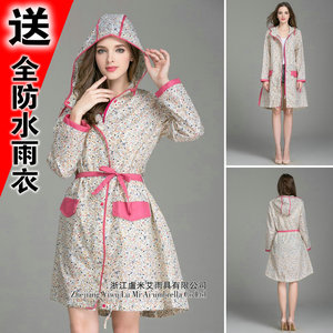 轻薄透气新款带腰带日本韩国女生时尚风衣雨披防水防风风衣式雨衣