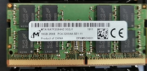 MICRON 美光 DDR4 16GB 3200 笔记本原厂内存条4代 MT16ATF2G64HZ