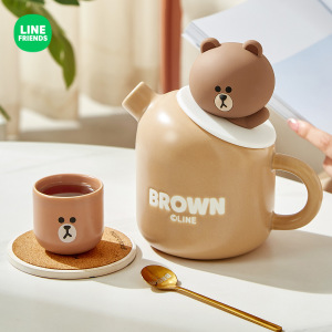 LINE FRIENDS陶瓷茶壶家用茶具套装功夫泡茶凉水壶茶杯组合花茶壶