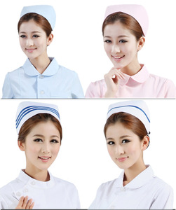 南丁格尔医院女式护士帽白色粉色蓝色帽子ICU加厚工作帽燕尾帽
