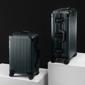 【银座】新品全铝镁合金拉杆箱17寸商务行李箱铝框密码登机箱20寸