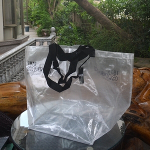 便携折叠结实耐用单肩手提袋子大容量环保购物袋透明编织袋收纳袋