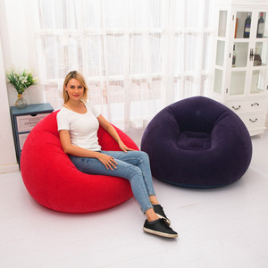 热卖新款充气懒人沙发 单人可折叠户外休闲沙发椅球形沙发凳红色