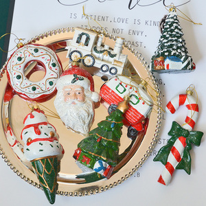 Swanlace圣诞树挂饰圣诞老人拐杖挂件甜甜圈橱窗装饰品圣诞节礼品