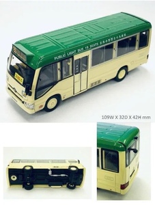 TLV香港限定小巴 专线绿Van港限小巴 丰田考斯特巴士合金汽车模型