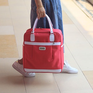 中小容量手提旅行包女防水斜挎行李袋可套拉杆旅游登机出差可折叠