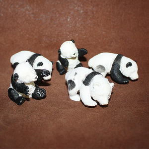 思乐schleich 野生动物模型玩具沙具摆件 熊猫半成品白模 DIY上色