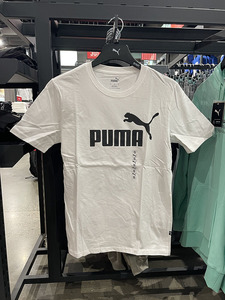 PUMA/彪马 男女同款夏季透气经典LOGO印花圆领短袖T恤