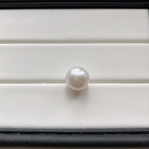 9-14mm白色正圆爱迪生圆珠颗粒 强光微瑕冷白炫彩 天然淡水珍珠