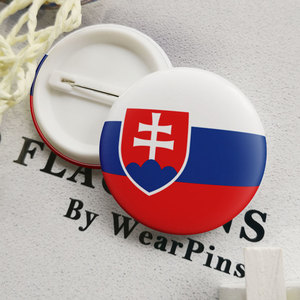斯洛伐克国旗胸章订制胸针 全世界各国旗帜徽章定制胸徽 襟章订做