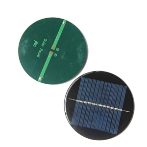 多晶硅6V直径90MM太阳能圆形滴胶板太阳能电池板圆形灯板直径90MM