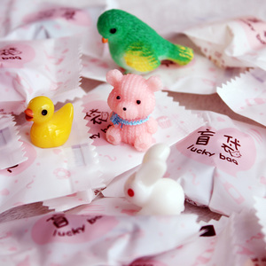 小动物系列盲袋塑料微缩迷你小猫狗大象乌龟兔鱼模型摆件儿童玩具