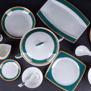 碗碟套装家用景德镇骨瓷碗筷欧式陶瓷器吃饭套碗盘子中式餐具组合