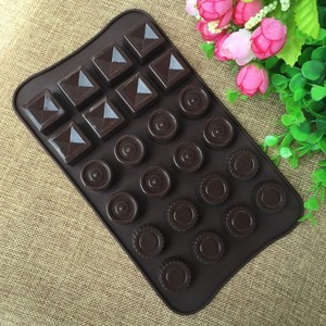 食品级硅胶巧克力模具 diy立体圆形朱古力糖果手工皂模具