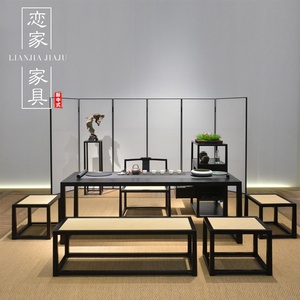 新中式实木茶桌椅组合禅意茶艺桌子简约现代家用小茶台功夫茶