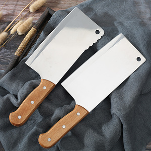 厨房家用不锈钢菜刀木柄切菜刀锋利片肉刀砍骨刀中式厨师专用刀具