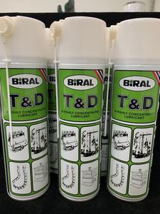 挪威贝莱尔BIRAL T&D 喷雾式润滑油TD模具顶针防锈润滑油500ML/支