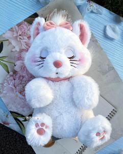 日本限定东京迪士尼瞌睡系列玛丽猫可爱毛绒公仔玩具收藏正版卡通