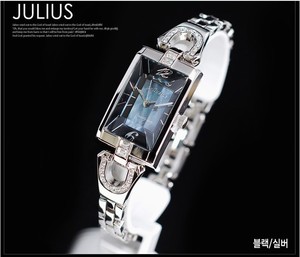 正品聚利时女表小长方形玻璃切割面手表防水钢表带水钻手链手表