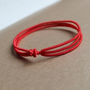 王菲红绳手链 三生绳 藏式九乘金刚结细红线编织男女士本命年礼物