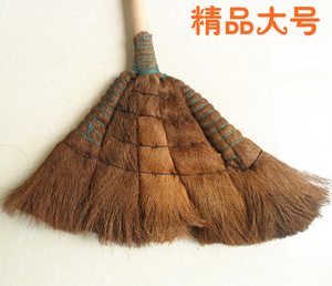 竹子杆棕扫把实木柄棕扫把棕扫帚塑料扫把