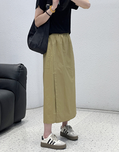 5.27 夏季新款 TR-71075韩版前后两穿松紧腰全棉时尚裙裤