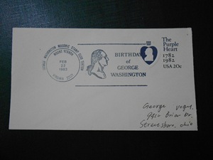 FN  美国  1983年  华盛顿 总统 生日 纪念日  首日实寄 邮资封