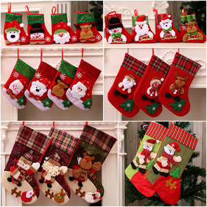 圣诞节装饰用品圣诞袜礼物袋圣诞树挂件 圣诞装饰品袜子独立包装