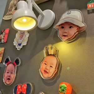 54照片定制冰箱贴宝宝大头贴磁铁亚克力装饰人像卡通个性创意磁性
