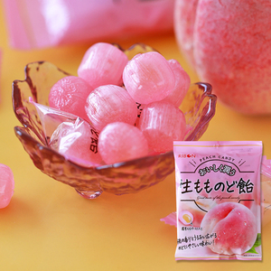 日本进口RIBON理本生桃饴白桃夹心硬糖蜂蜜柚子水果糖喜糖