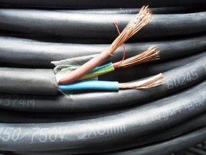 进口皮质二手3芯上海南洋电线/3芯x6平方橡套电缆/柔软耐磨电线