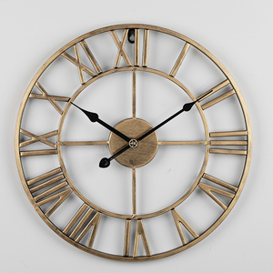 复古工业风创意欧式客厅钟表挂钟家用室内美式装饰钟餐厅时钟挂表