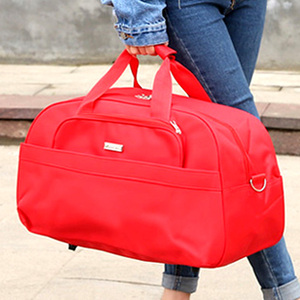 防水手提旅行包拉杆包旅游大容量男女行李包结婚大红色短途旅行袋