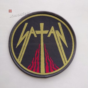 SATAN 英国重金属新浪潮老乐队刺绣圆形布标布贴Patch 666摇滚店