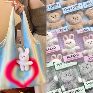 韩国小众腐笑熊歪嘴坏笑小熊兔子猫咪钥匙扣包可爱挂件礼物
