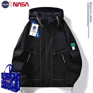 NASA春季新款夹克男户外工装运动休闲百搭加绒冲锋衣风衣外套潮牌