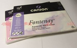 康颂Canson枫丹叶Fontenay 300克水彩本 四面封胶 棉浆水彩本